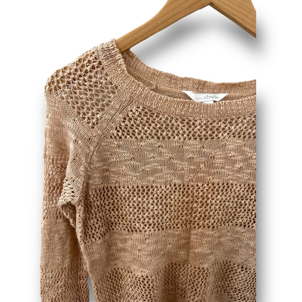 Charming Charlie Apricot Sweater Beautiful! Women’s Small
